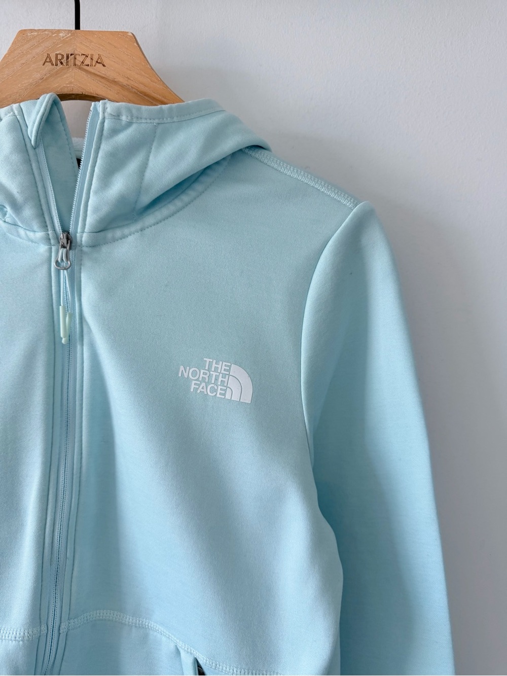 The North Face Mint Blue Full Zip Fleece Lined Hoodie Size XS - Picture 5 of 11